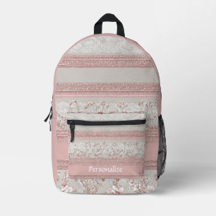 Elegantes Shabby-Chic-Vintage-Spitzen-Personalisie Bedruckter Rucksack