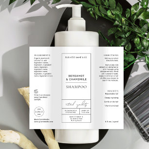 Elegantes Shampoo Label Modernes Apothekarisches D