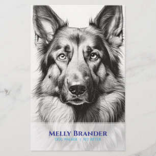Elegantes Shepherd-Hund-Flugblatt Flyer