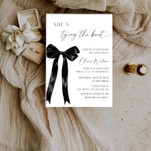Elegantes "She's Tying the Knot"-Brautparty-Party Einladung