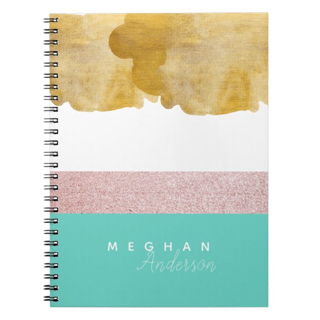 Elegantes Shine ⎥ Personalisiertes Notebook Notizblock (Vorderseite)