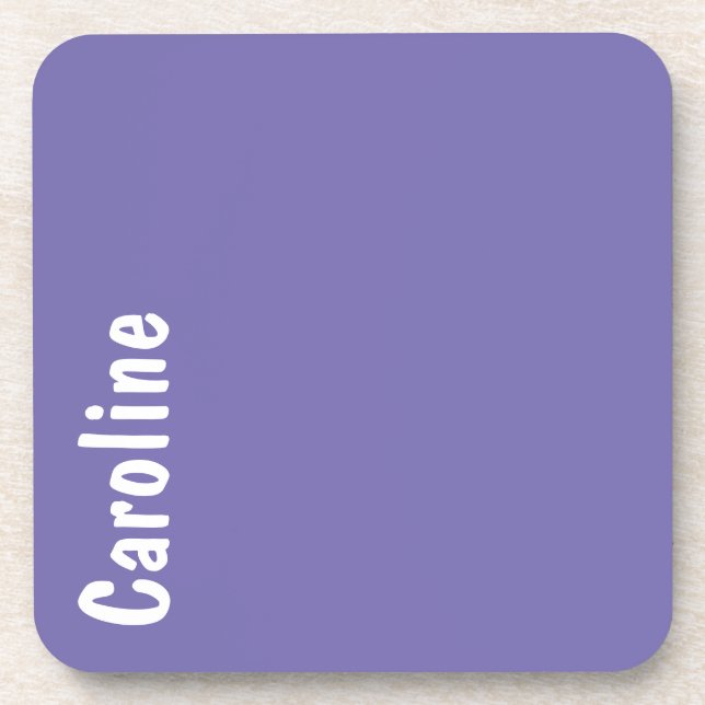 Elegantes Signature-Script-Monogramm Getränkeuntersetzer (Vorderseite)