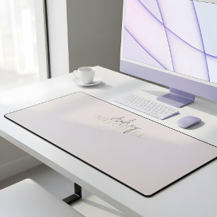 Elegantes Signature-Script-Monogramm rosa Schreibtischunterlage