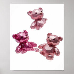 Elegantes Silber ABSTRAKTE KUNST Statement Design Poster