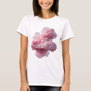 Elegantes Silber PINK CLOUDS WITH GLITTER Tragbare T-Shirt