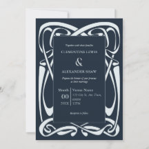 Elegantes Silberblau auf blau-schwarzem Vintage-Ba