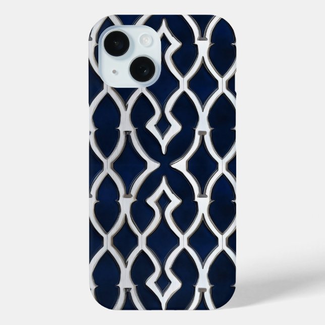 Elegantes Silbermuster Case-Mate iPhone Hülle (Rückseite)