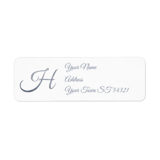 Elegantes silbernes Glitter-Monogramm H Personalis