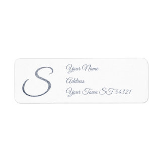 Elegantes silbernes Glitter-Monogramm S Personalis