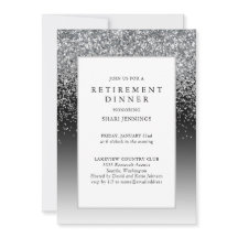 Elegantes Silver Black Retirement-Party
