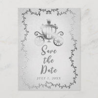 Elegantes Silver Carriage Storybook Save the Date
