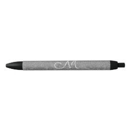 Elegantes Silver Gray Custom Wedding Monogram Kugelschreiber