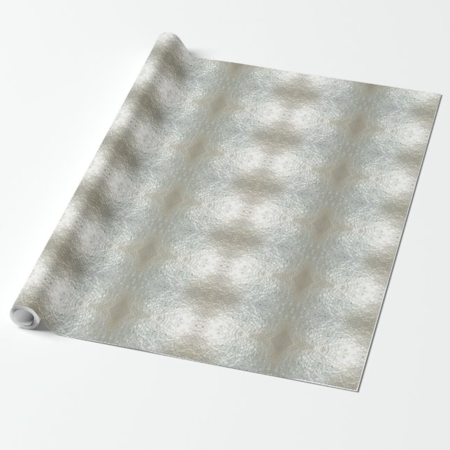 Elegantes Silver Gray Festive Chic Muster Geschenkpapier (Ungerollt)