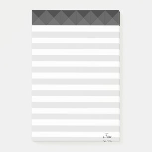 Elegantes Silver Gray & White Post-it Klebezettel