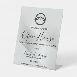 Elegantes Silver Real Anwesen Sockelschild