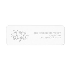 Elegantes Silver Retourenaufkleber