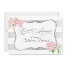 Elegantes Silver Stripes Brautparty