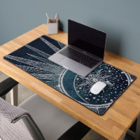Elegantes Silver Sun Moon Doodle Mandala Blue Desi
