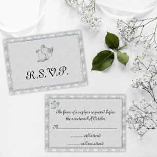 Elegantes Silver Wedding Bells UAWG RSVP Karte
