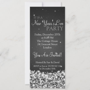 Elegantes Silvester Party Einladung