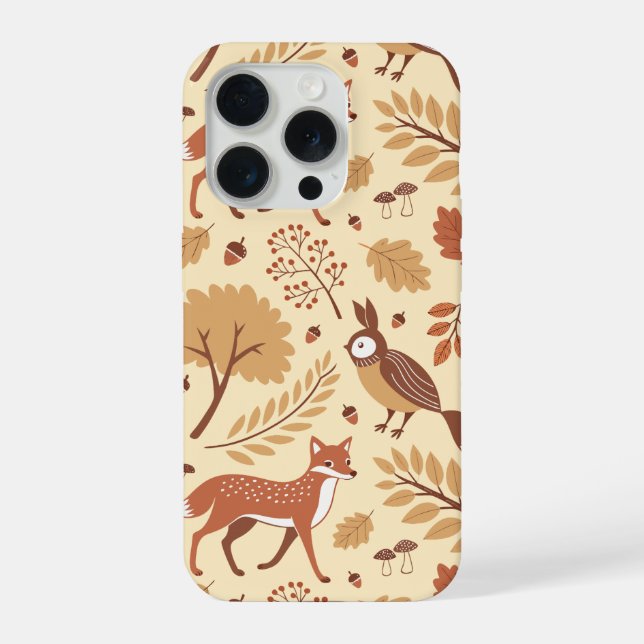 Elegantes skandinavisches Fall Pattern iPhone Hülle (Rückseite)
