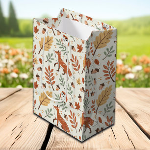 Elegantes skandinavisches Fall Pattern Mittlere Geschenktüte