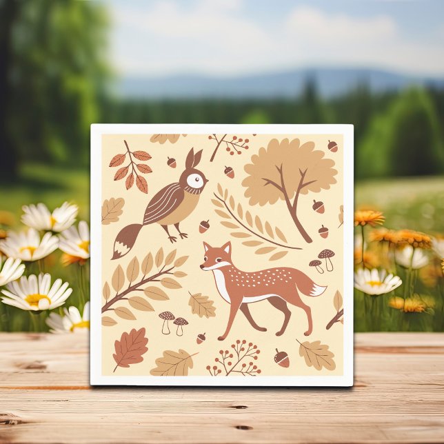 Elegantes skandinavisches Fall Pattern Serviette (Von Creator hochgeladen)