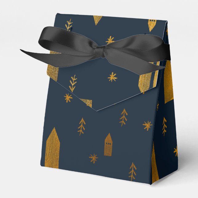 Elegantes skandinavisches Weihnachten Geschenkschachtel (Vorderseite)