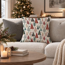 Elegantes skandinavisches Weihnachtsmuster-Wurfkis