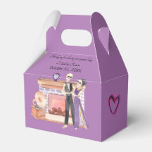 Elegantes Skelett-Paar Favor Box