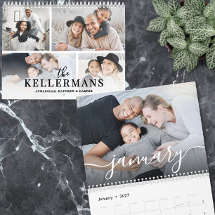 Elegantes Skript 2027 Foto Kalender