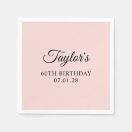 Elegantes Skript 60. Geburtstag Serviette