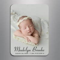 Elegantes Skript Baby Mädchen Foto Geburt