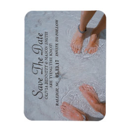 Elegantes Skript | Benutzerdefiniertes Foto Zeitsc Magnet