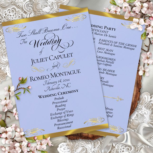 Elegantes Skript - Blaue Perle/Goldene Hochzeit Programm (Von Creator hochgeladen)