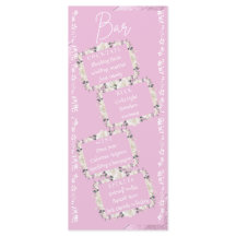 Elegantes Skript Die Bar Wedding Drinks Menu Card