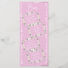 Elegantes Skript Die Bar Wedding Drinks Menu Card Menükarte