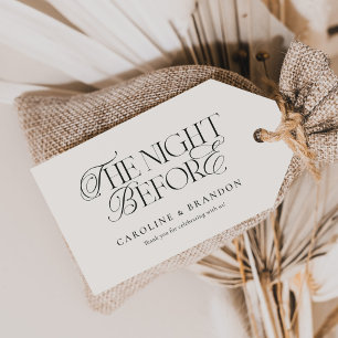 Elegantes Skript Die Nacht Vor Der Probeabendessen Geschenkanhänger