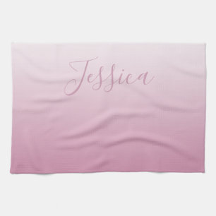 Elegantes Skript & editierbares Pink (jeder Farbe) Geschirrtuch