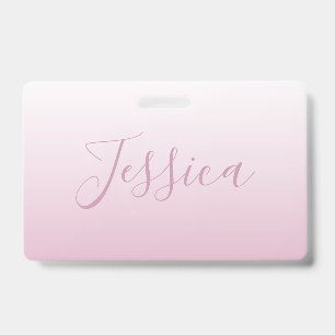 Elegantes Skript & editierbares Rosa (jeder Farbe) Ausweis