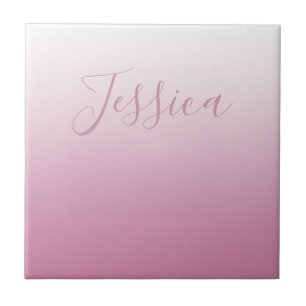 Elegantes Skript & editierbares Rosa (jeder Farbe) Fliese