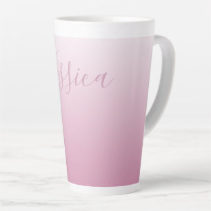 Elegantes Skript & editierbares Rosa (jeder Farbe) Milchtasse