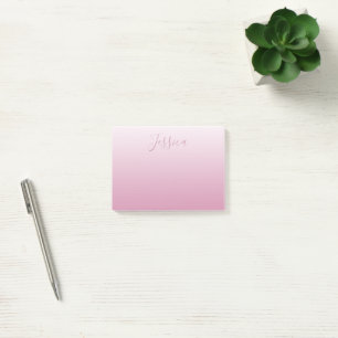 Elegantes Skript & editierbares Rosa (jeder Farbe) Post-it Klebezettel
