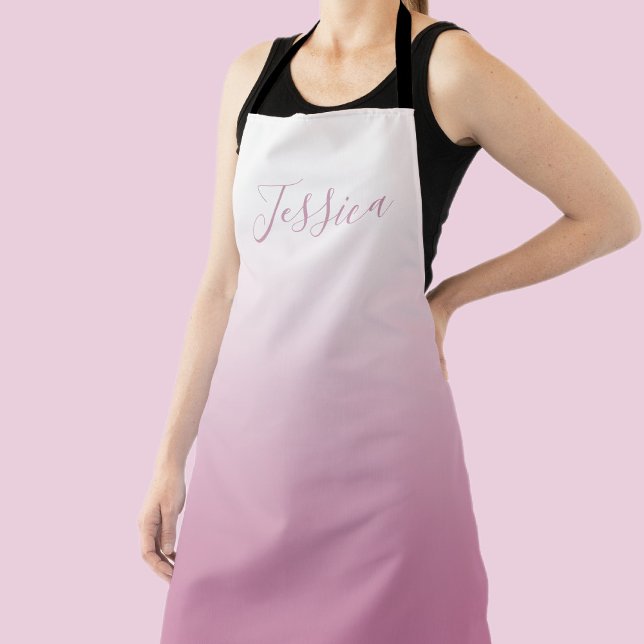 Elegantes Skript & editierbares Rosa (jeder Farbe) Schürze (Von Creator hochgeladen)