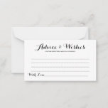 Elegantes Skript Einfache Hochzeitsberatung & Wuns Hinweiskarte<br><div class="desc">Elegantes Script Simple Wedding Advice & Wishings Card - Fühlen Sie sich frei,  diese einfache und doch schöne Hochzeitsratgeber und Wunschkarte zu bearbeiten,  anzupassen und zu personalisieren. Es stehen Bearbeitungsoptionen zur Verfügung.</div>