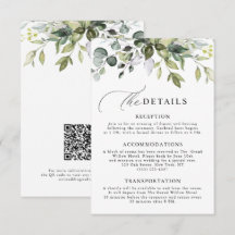 Elegantes Skript-Eukalyptus-Grünflächen-QR-Code-Ho