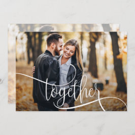 Elegantes Skript-Foto Hochzeit speichern Save The Date