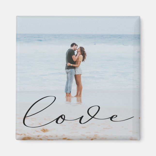 Elegantes Skript | Foto Magnet (Vorne)