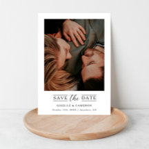 Elegantes Skript-Foto Save-the-Date-Magnet