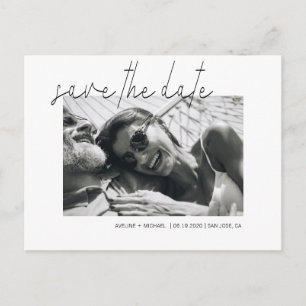 Elegantes Skript ⎢ Foto Save the Date Postkarte